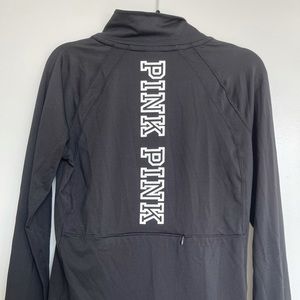 VS Pink Track Jacket in Black